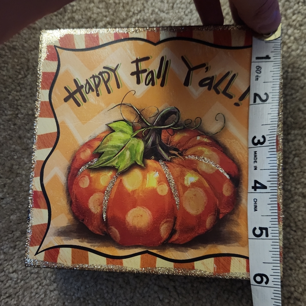 Fall Themed Decorative Blocks - Picture 4 of 6